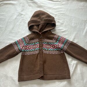 OshKosh B'gosh - hooded knit cardigan sweater. Size 18 months